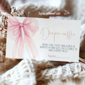 Bow Coquette Baby shower Informatiekaartje