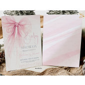Bow Coquette Baby shower Kaart
