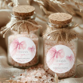 Bow Coquette Baby shower Ronde Sticker