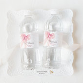 Bow Coquette Baby shower Waterfles Etiket