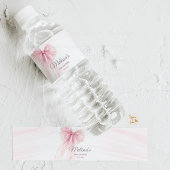 Bow Coquette Baby shower Waterfles Etiket