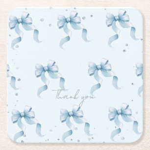 Bow Coquette Boy Baby shower Classic Ronde servett Kartonnen Onderzetters