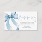 Bow Coquette Boy Baby shower Informatiekaartje (Voorkant)