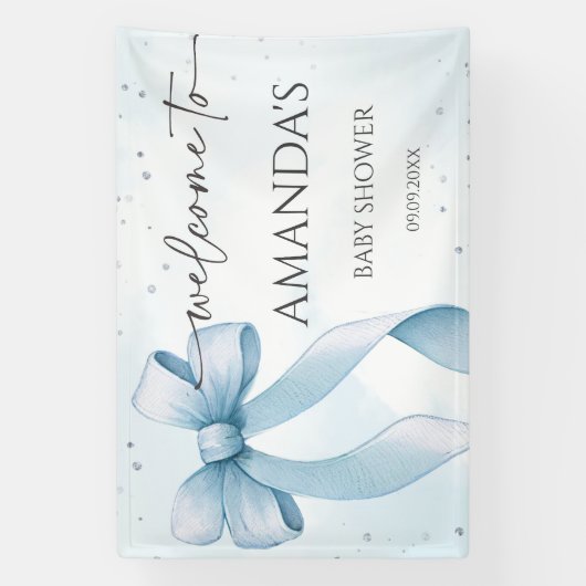 Bow Coquette Boy Baby shower Spandoek (Verticaal)