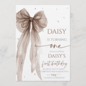 Bow Coquette Chocolate Mocha  Birthday  Kaart (Voorkant)