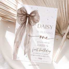 Bow Coquette Chocolate Mocha Birthday Kaart