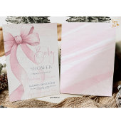 Bow Coquette Girl Baby shower Kaart