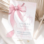 Bow Coquette Girl Baby shower Kaart