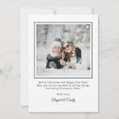 Bow Coquette Ovaal Foto Lijst Kerst Feestdagenkaart (Achterkant)