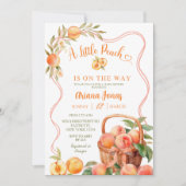 Bow Coquette Peach Baby Shower Kaart (Voorkant)