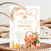 Bow Coquette Peach Baby Shower Kaart