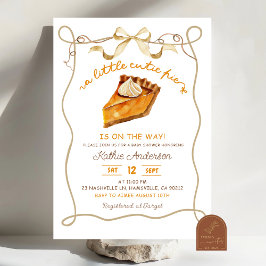 Bow Coquette Pie babyshower uitnodiging