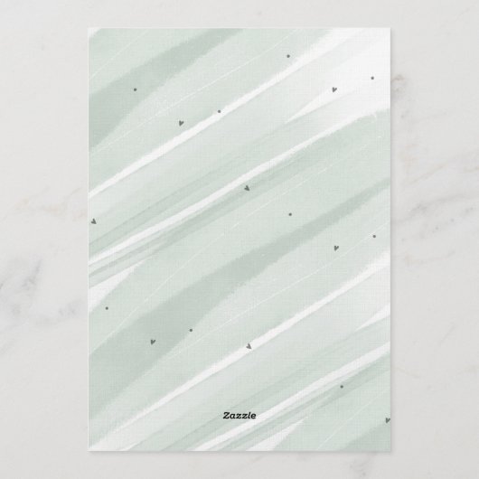 Bow Coquette Sage 1st Birthday Kaart (Achterkant)