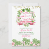 Bow Coquette St Patrick Baby Shower Kaart (Voorkant)