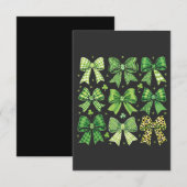 Bow Coquette St Patrick's Day Vintage Bedankkaart (Voorkant / Achterkant)