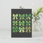 Bow Coquette St Patrick's Day Vintage Bedankkaart (Staand voorkant)