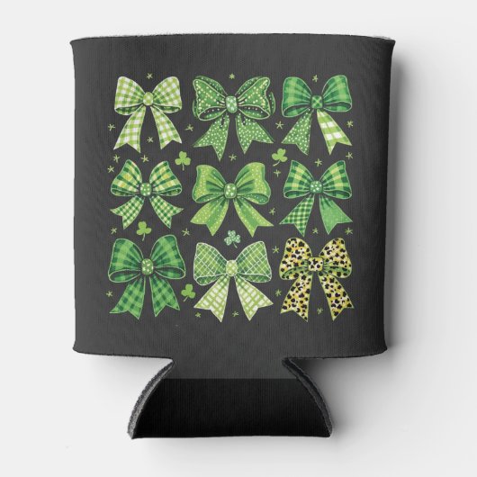 Bow Coquette St Patrick's Day Vintage Blikjeskoeler (Voorkant)