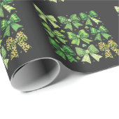 Bow Coquette St Patrick's Day Vintage Cadeaupapier (Rol Hoek)