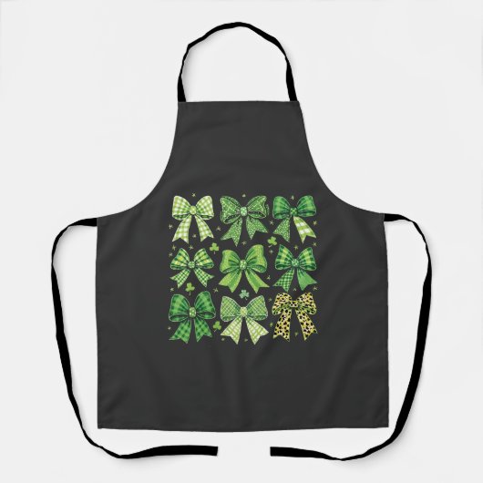 Bow Coquette St Patrick's Day Vintage Schort (Voorkant)