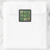 Bow Coquette St Patrick's Day Vintage Vierkante Sticker (Tas)