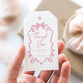 Bow Coquette Verjaardag Cadeaulabel