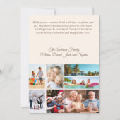 Bow cream foto jaar review mocha bruin kerst feestdagenkaart (Achterkant)