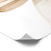 Bow crème beige Quinceanera welkom Poster (Hoek)