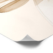 Bow crème beige verjaardagsfeestje welkom poster (Hoek)