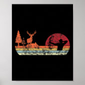 Bow Deer Hunting  Retro Archery Poster (Voorkant)