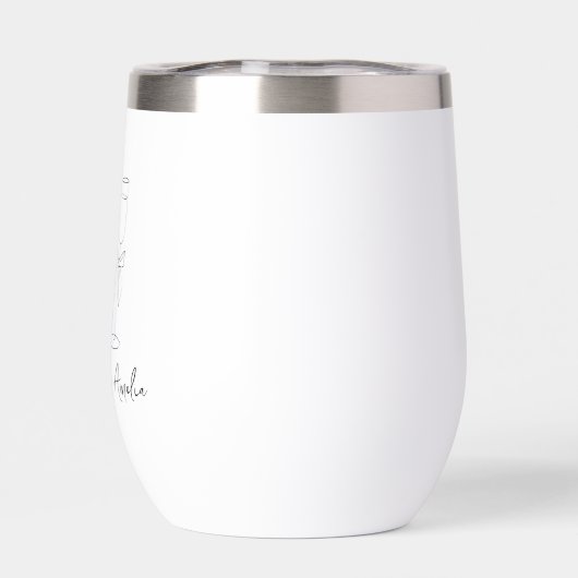 Bow Drink modern script gepersonaliseerde bruidsme (Achterkant)