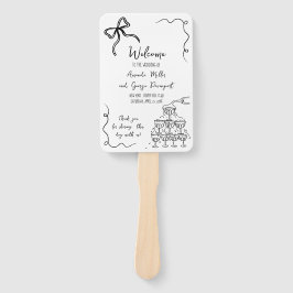 Bow eigenzinnige bruiloft programma fan handwaaier