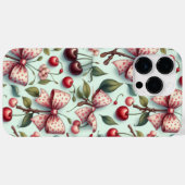 Bow en kersenpatroon Case-Mate iPhone case (Achterkant (horizontaal))