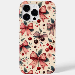Bow en kersenpatroon Case-Mate iPhone 14 pro max hoesje