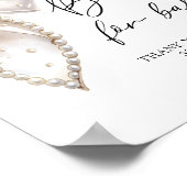 Bow en Pearl Baby shower Bow Boeken voor Baby Poster (Hoek)