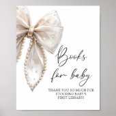 Bow en Pearl Baby shower Bow Boeken voor Baby Poster (Voorkant)