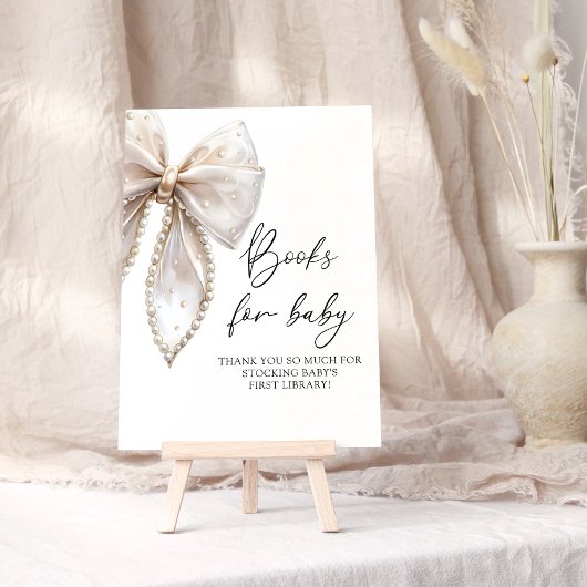 Bow en Pearl Baby shower Bow Boeken voor Baby Poster