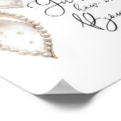 Bow en Pearl Baby shower Bow Boeken voor Baby Poster (Hoek)