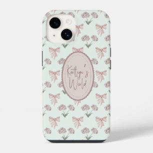 Bow en Rose Coquette iPhone 14 Hoesje