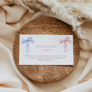 Bow Enclosure Kaart Geslacht Reveal Aangepaste ins