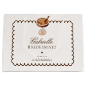 Bow Espresso Martini Coffee Bruidsmeisje Bedankt Groot Cadeauzakje (Voorkant)