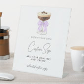 Bow Espresso Martini Custom Reclamebord Met Voetstuk (Insitu)