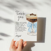 Bow Espresso Martini Vrijgezellenfeest Dank u Bedankkaart