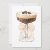 Bow Espresso Martini Vrijgezellenfeest Dank u Bedankkaart (Achterkant)