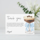 Bow Espresso Martini Vrijgezellenfeest Dank u Informatiekaartje (Staand voorkant)