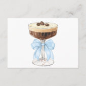 Bow Espresso Martini Vrijgezellenfeest Dank u Informatiekaartje (Achterkant)