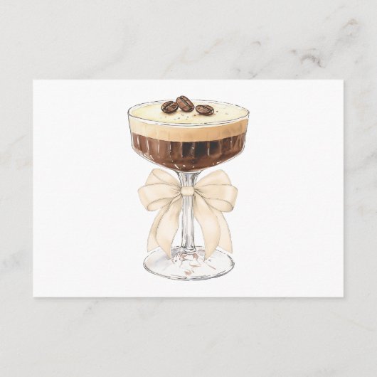 Bow Espresso Martini Vrijgezellenfeest Recept Informatiekaartje (Achterkant)