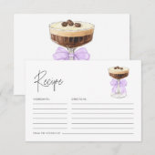 Bow Espresso Martini Vrijgezellenfeest Recept Informatiekaartje (Voorkant / Achterkant)