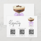 Bow Espresso Martini Vrijgezellenfeest - Registrat Informatiekaartje (Voorkant / Achterkant)