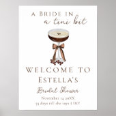 Bow Espresso Martini Vrijgezellenfeest Welkomstbor Poster (Voorkant)