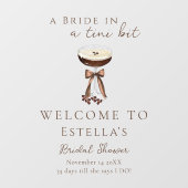 Bow Espresso Martini Vrijgezellenfeest Welkomstbor Raamsticker (Vel)